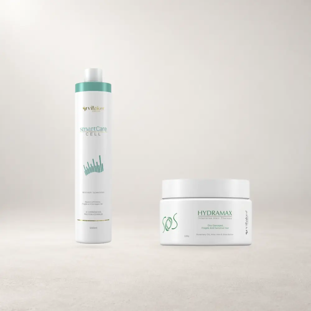 Vitaker CELL plaukų terapija 500 ML. + VITAKER HYDRAMAX terapija 100G.