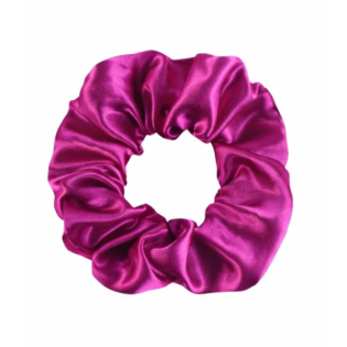 Satino plaukų gumelė – DARK PINK