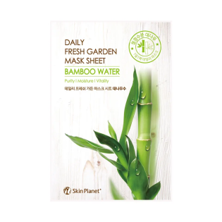 Skin Planet Daily Fresh Garden bambukų vandens lakštinė veido kaukė, 25 g