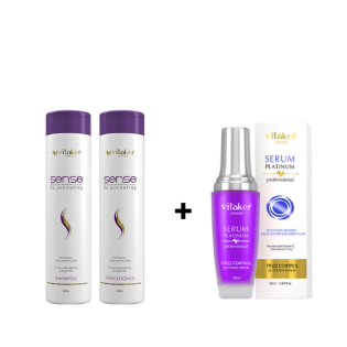 Vitaker Sense šampūnas ir kondicionierius 300ML. + Serumas „Platinum“ – blondinėms ir šviesintiems plaukams, 50 ML.