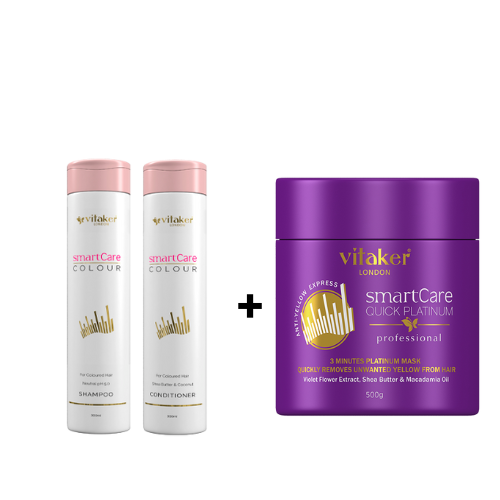 Vitaker Smart Care Color šampūnas ir kondicionierius 300ML. + Vitaker Silver kaukė 500G.