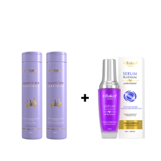 Vitaker Smart Care Platinum šampūnas ir kondicionierius 300ML. + Serumas „Platinum“ – blondinėms ir šviesintiems plaukams, 50 ML.