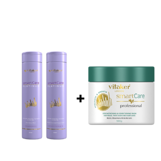 Vitaker Smart Care Platinum šampūnas ir kondicionierius 300ML. + Vitaker Smart Care kaukė 500G.