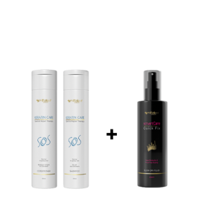 Vitaker SOS Keratin Care šampūnas ir kondicionierius 300ML. + QUICK FIX purškiklis plaukų džiovinimui 200ML.